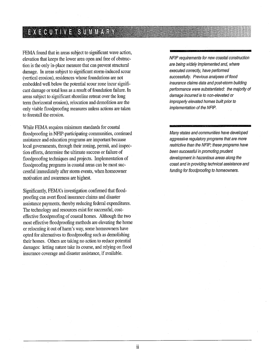 FEMA Form 257 Mitigation of Flood and Erosion Damage to Residential Buildings in Coastal Areas - Report on the State of Art, Page 5