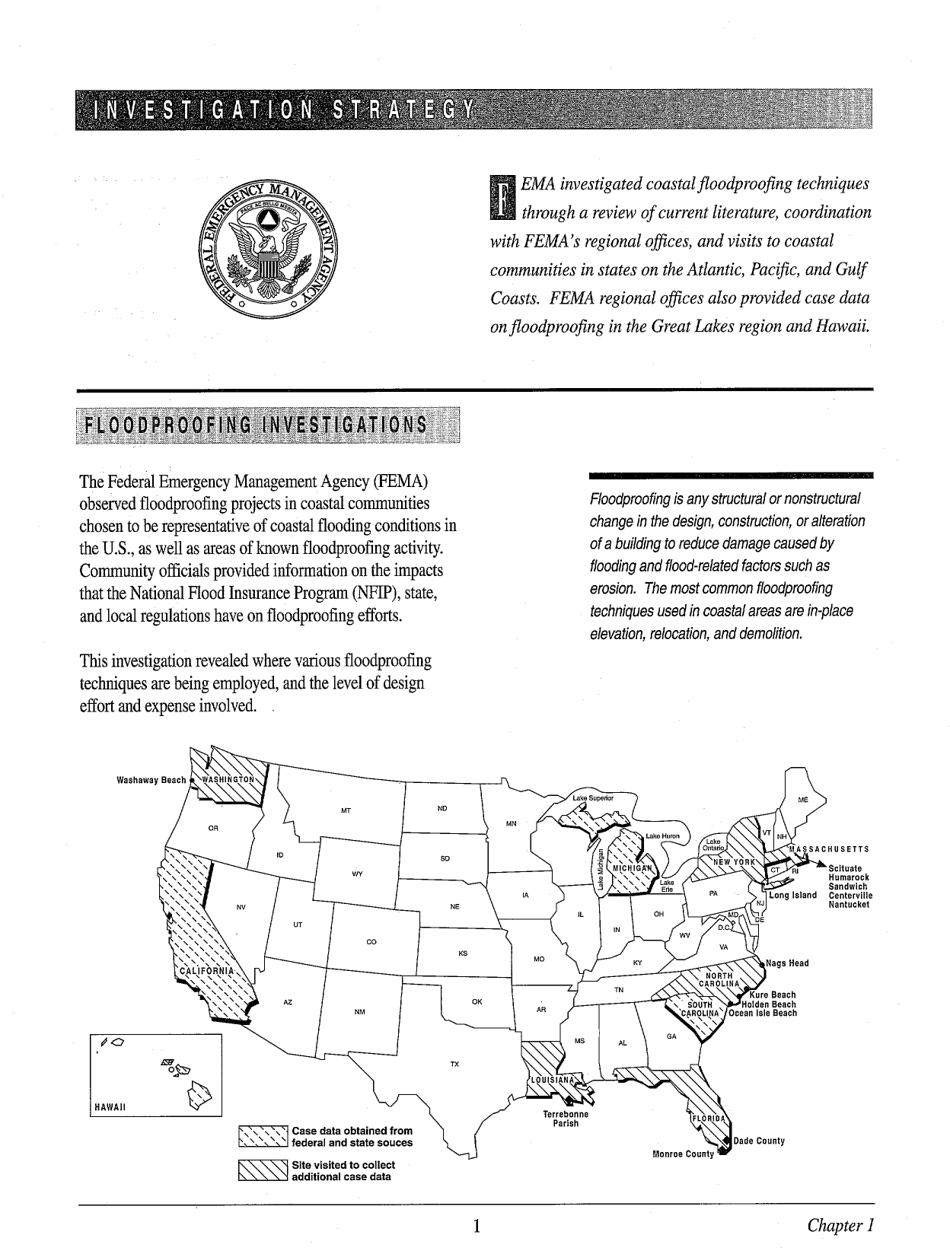 FEMA Form 257 Mitigation of Flood and Erosion Damage to Residential Buildings in Coastal Areas - Report on the State of Art, Page 6