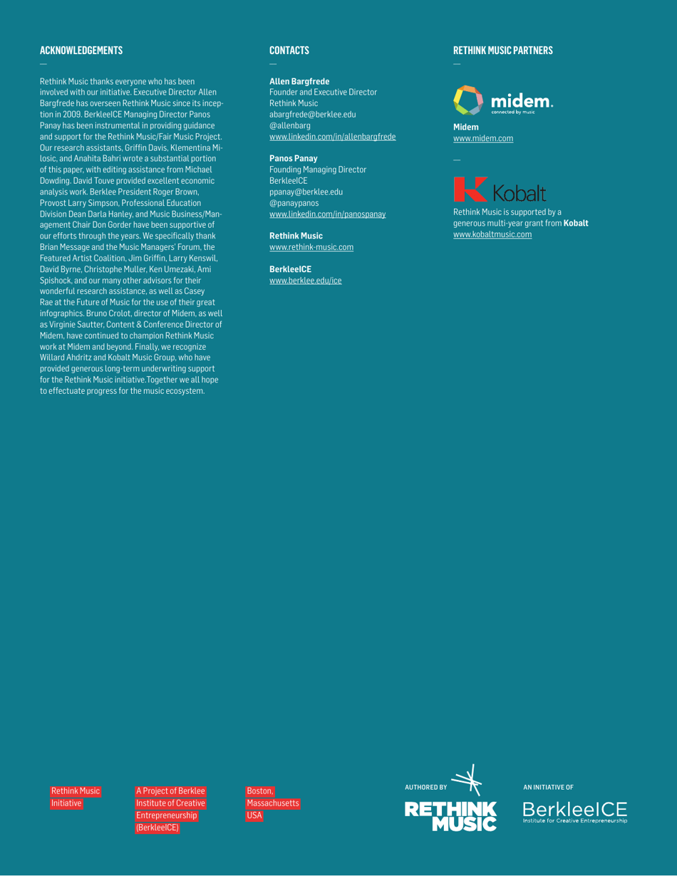 Fair Music: Transparency and Payment Flows in the Music Industry - Recommendations to Increase Transparency, Reduce Friction, and Promote Fairness in the Music Industry - Massachusetts, Page 29