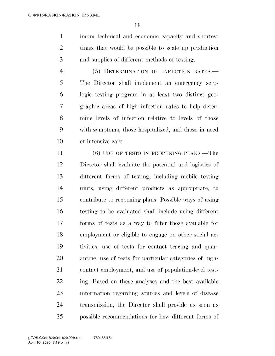 Reopen America Act of 2020 - Jamie Raskin - Maryland, Page 19