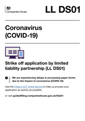 Form LL DS01 Striking off Application by a Limited Liability Partnership (LLP ) - United Kingdom