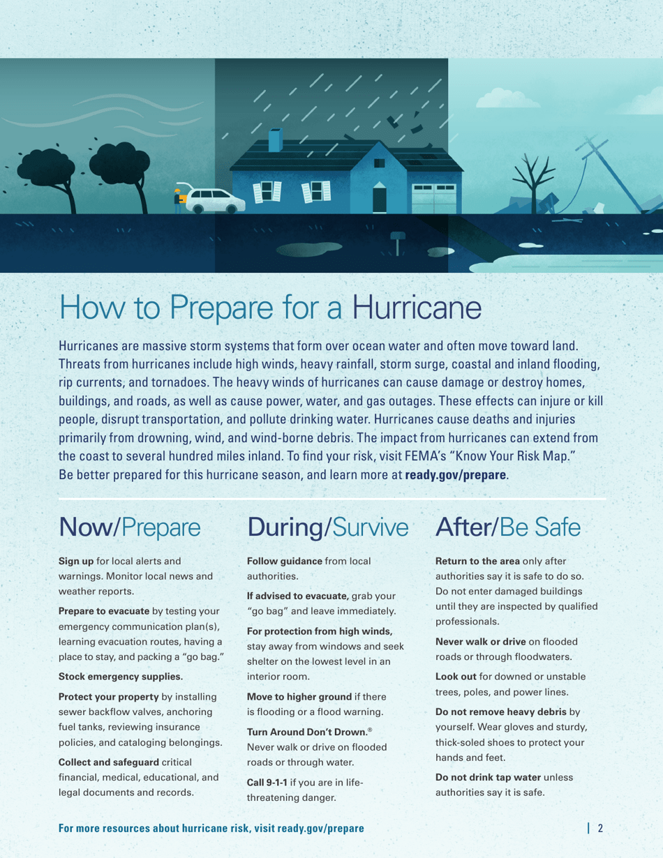 How to Prepare for a Hurricane - Fill Out, Sign Online and Download PDF ...