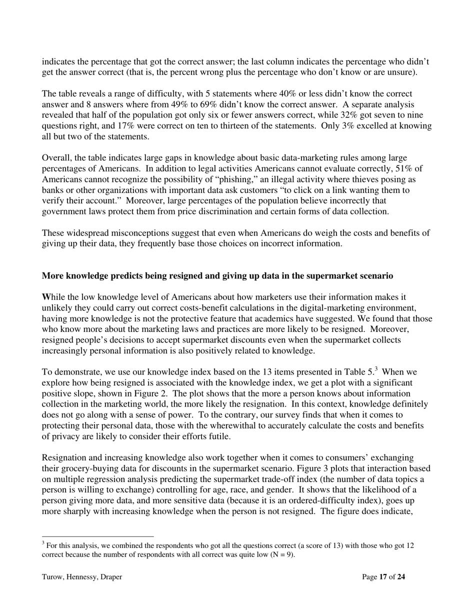 The Tradeoff Fallacy - How Marketers Are Misrepresenting American Consumers and Opening Them up to Exploitation - Josef Turow, Michael Hennessy, Nora Draper - Pennsylvania, Page 17