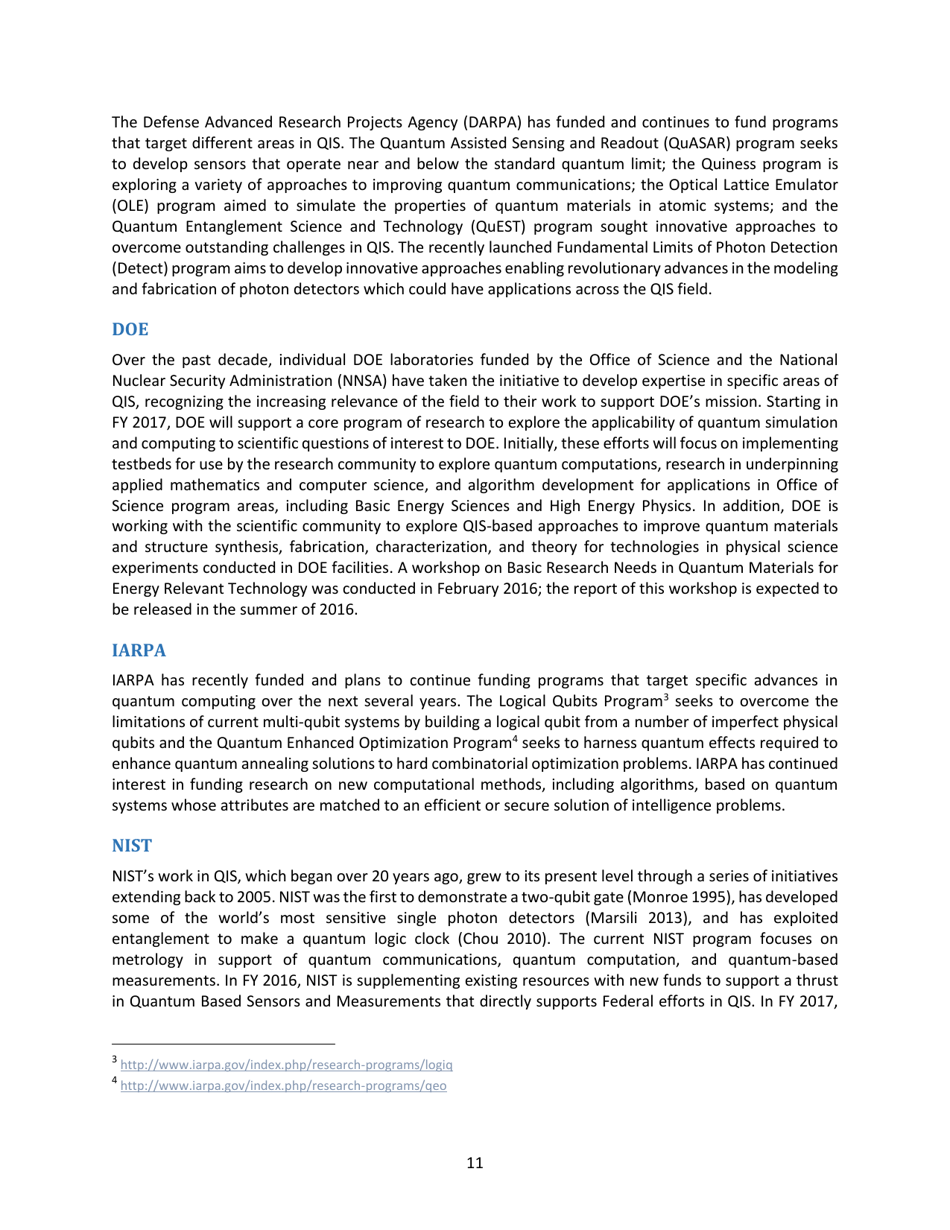 Advancing Quantum Information Science: National Challenges and Opportunities, Page 18