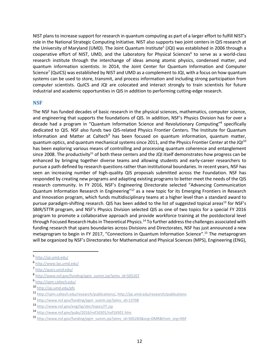Advancing Quantum Information Science: National Challenges and Opportunities, Page 19