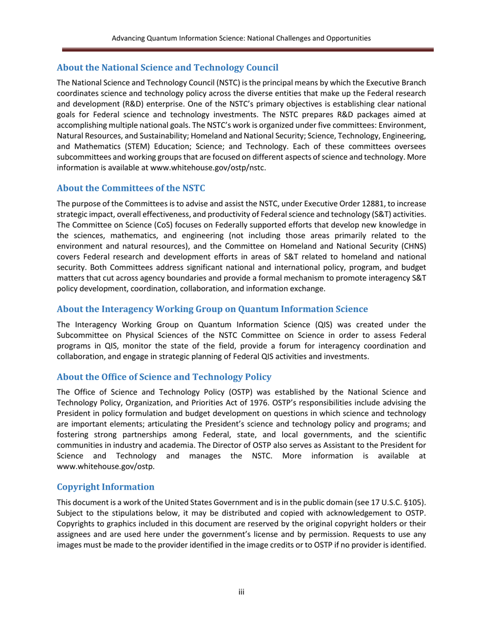 Advancing Quantum Information Science: National Challenges and Opportunities, Page 3