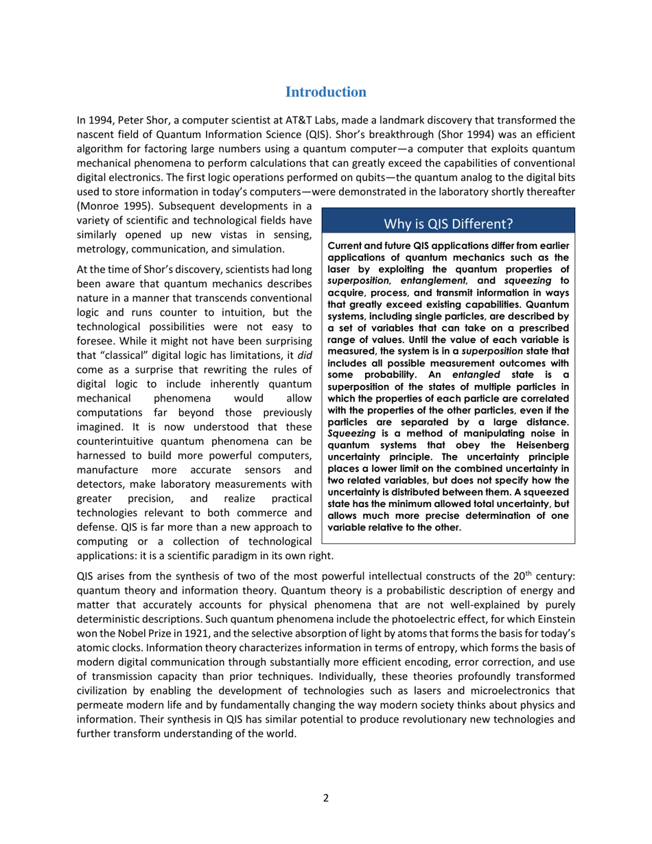 Advancing Quantum Information Science: National Challenges and Opportunities, Page 9