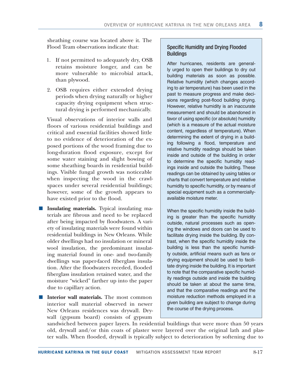 Overview of Hurricane Katrina in the New Orleans Area - Mitigation Assessment Team Report, Page 17
