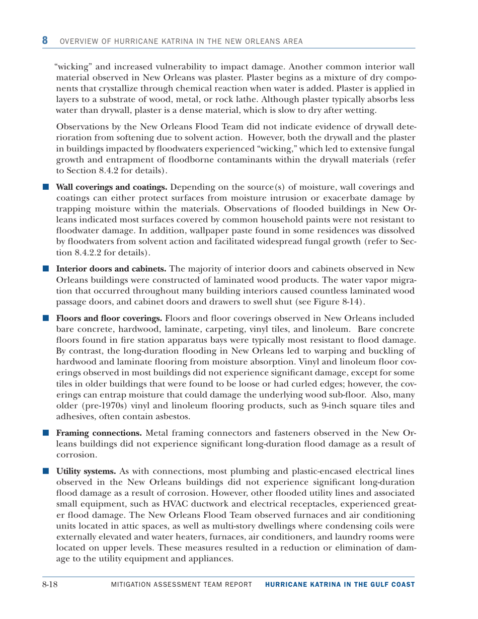Overview of Hurricane Katrina in the New Orleans Area - Mitigation Assessment Team Report, Page 18
