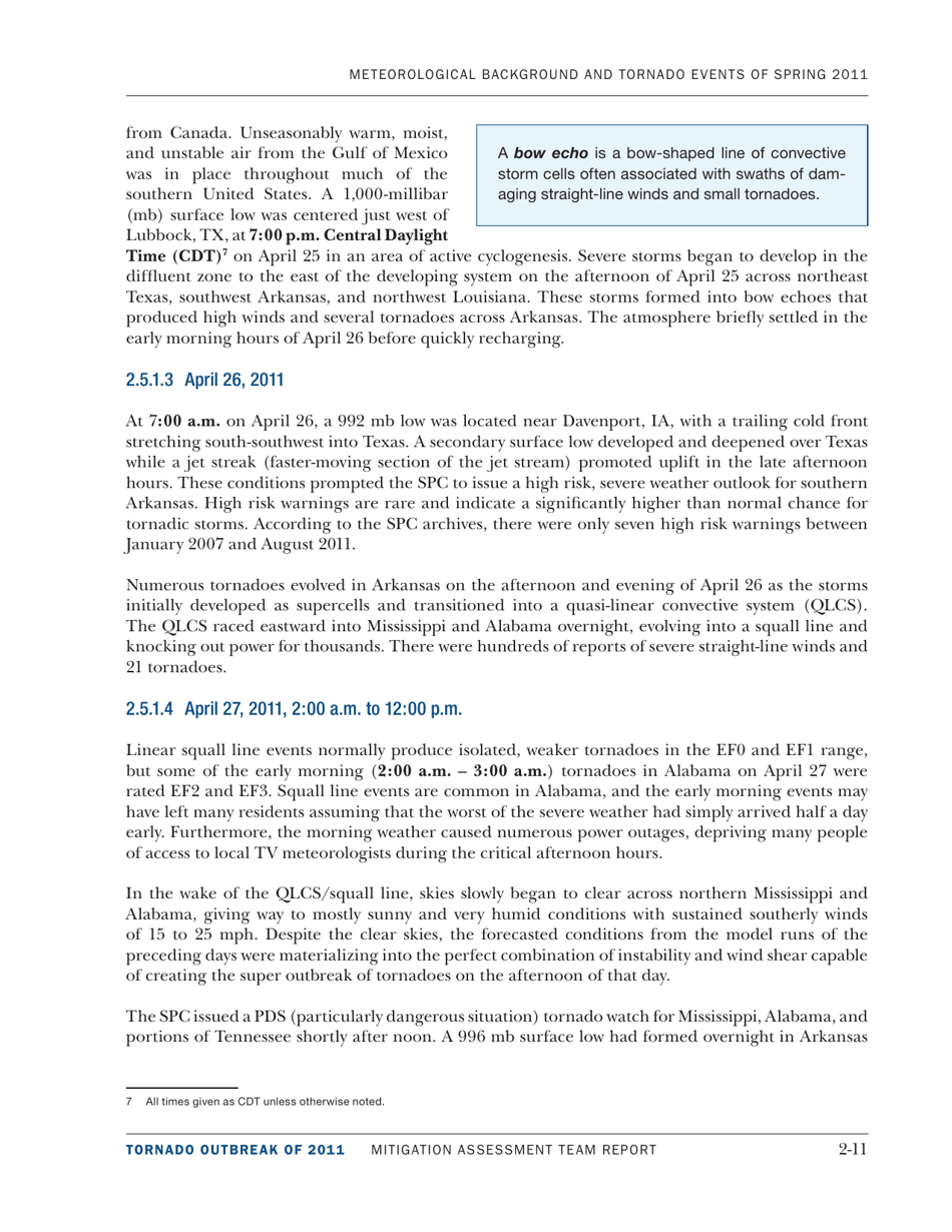 Meteorological Background and Tornado Events of 2011 - Mitigation Assessment Team Report, Page 11