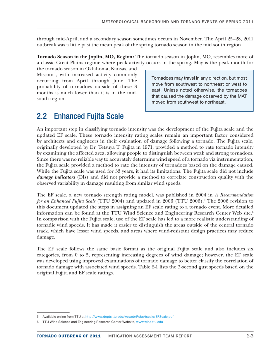 Meteorological Background and Tornado Events of 2011 - Mitigation Assessment Team Report, Page 3