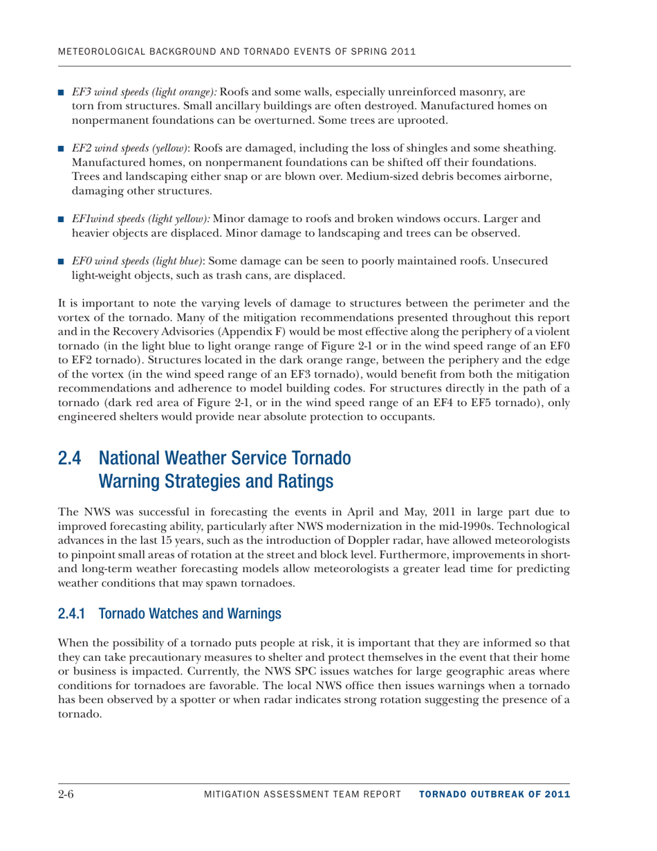 Meteorological Background and Tornado Events of 2011 - Mitigation Assessment Team Report, Page 6