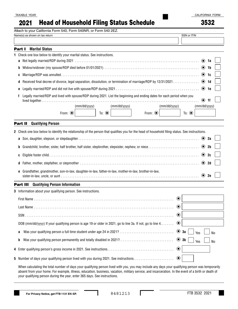 Form 3532 2021 Fill Out, Sign Online and Download Fillable PDF