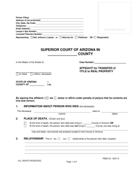 Small Estate Affidavit for Transfer of Property - Arizona, Page 12