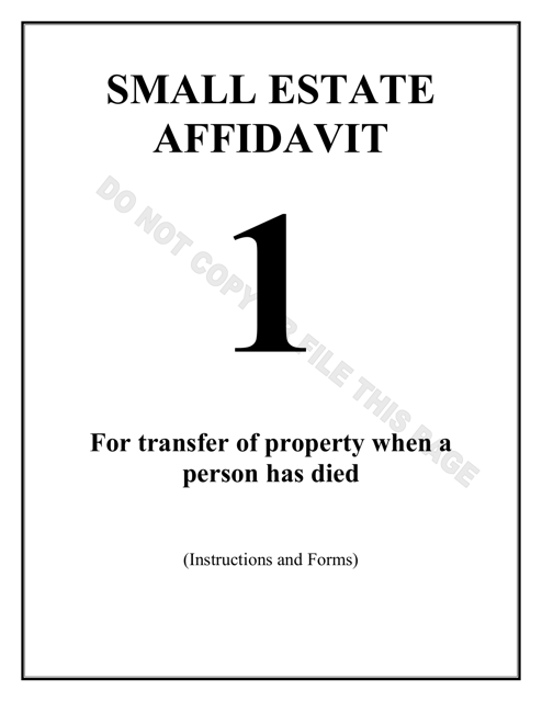 Small Estate Affidavit for Transfer of Property - Arizona