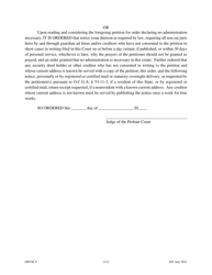 Form GPCSF9 Petition for Order Declaring No Administration Necessary - Georgia (United States), Page 13