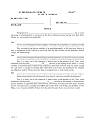 Form GPCSF9 Petition for Order Declaring No Administration Necessary - Georgia (United States), Page 14