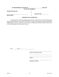 Form GPCSF9 Petition for Order Declaring No Administration Necessary - Georgia (United States), Page 17