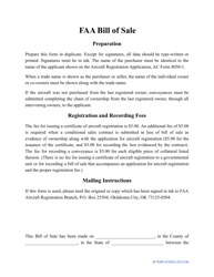 Document preview: FAA Bill of Sale Template