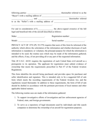 FAA Bill of Sale Template, Page 2