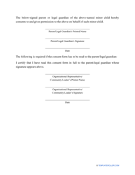 Video Consent Form, Page 2