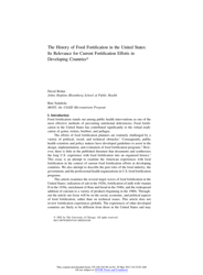 The History of Food Fortification in the United States: Its Relevance for Current Fortification Efforts in Developing Countries - David Bishai, Ritu Nalubola - Chicago, Illinois, Page 2