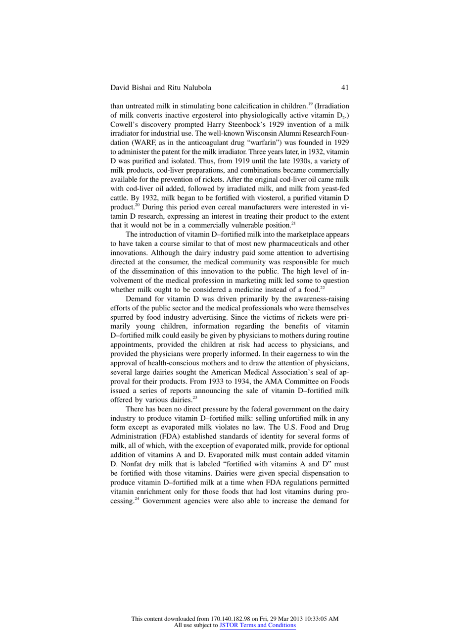 The History of Food Fortification in the United States: Its Relevance for Current Fortification Efforts in Developing Countries - David Bishai, Ritu Nalubola - Chicago, Illinois, Page 6