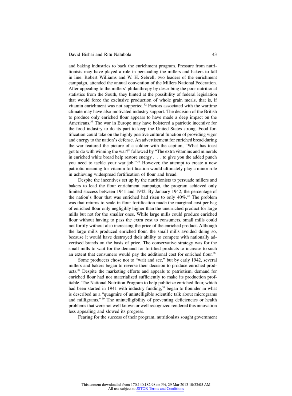 The History of Food Fortification in the United States: Its Relevance for Current Fortification Efforts in Developing Countries - David Bishai, Ritu Nalubola - Chicago, Illinois, Page 8