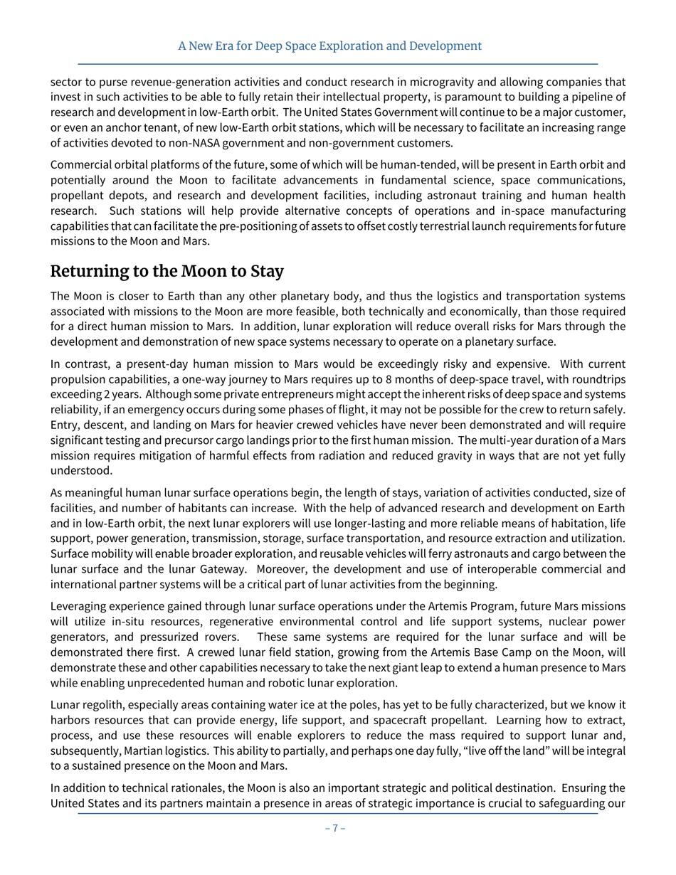 A New Era for Deep Space Exploration and Development, Page 11