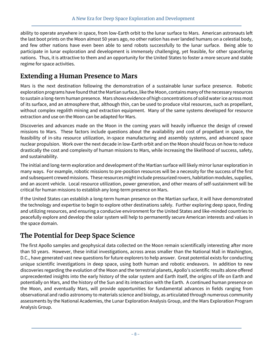 A New Era for Deep Space Exploration and Development, Page 12