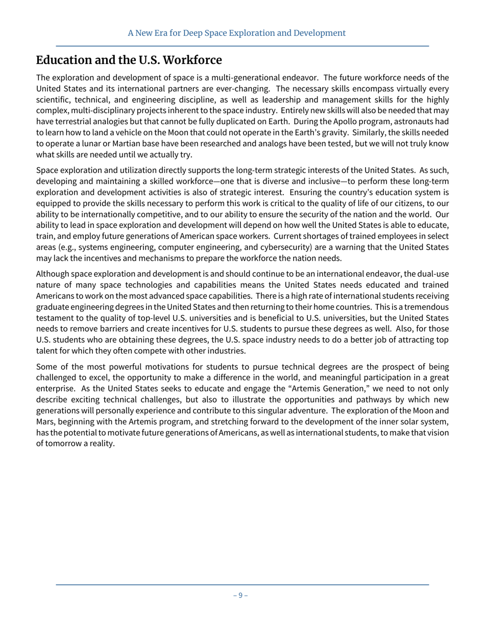 A New Era for Deep Space Exploration and Development, Page 13