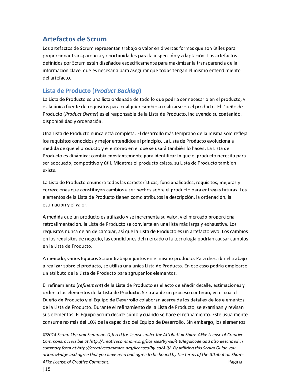La Guia Definitiva De Scrum: Las Reglas Del Juego - Ken Schwaber, Jeff Sutherland (Spanish), Page 15