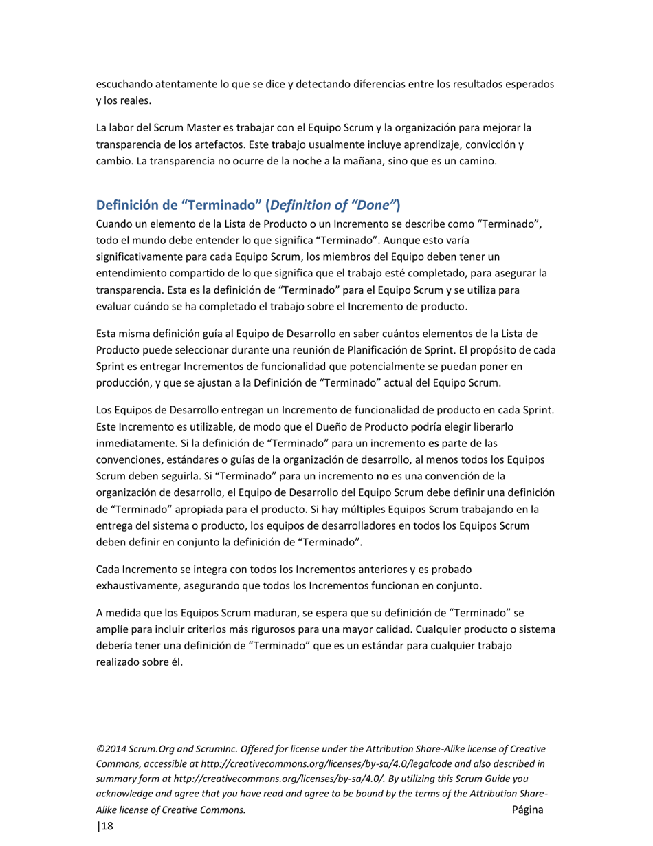 La Guia Definitiva De Scrum: Las Reglas Del Juego - Ken Schwaber, Jeff Sutherland (Spanish), Page 18