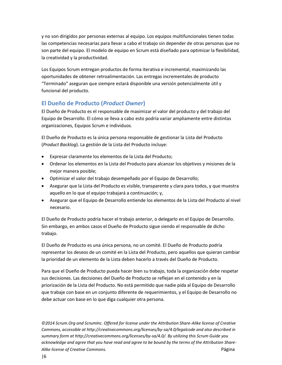 La Guia Definitiva De Scrum: Las Reglas Del Juego - Ken Schwaber, Jeff Sutherland (Spanish), Page 6
