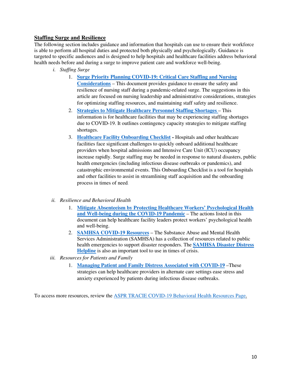 Covid-19 Hospital Resource Compilation, Page 10