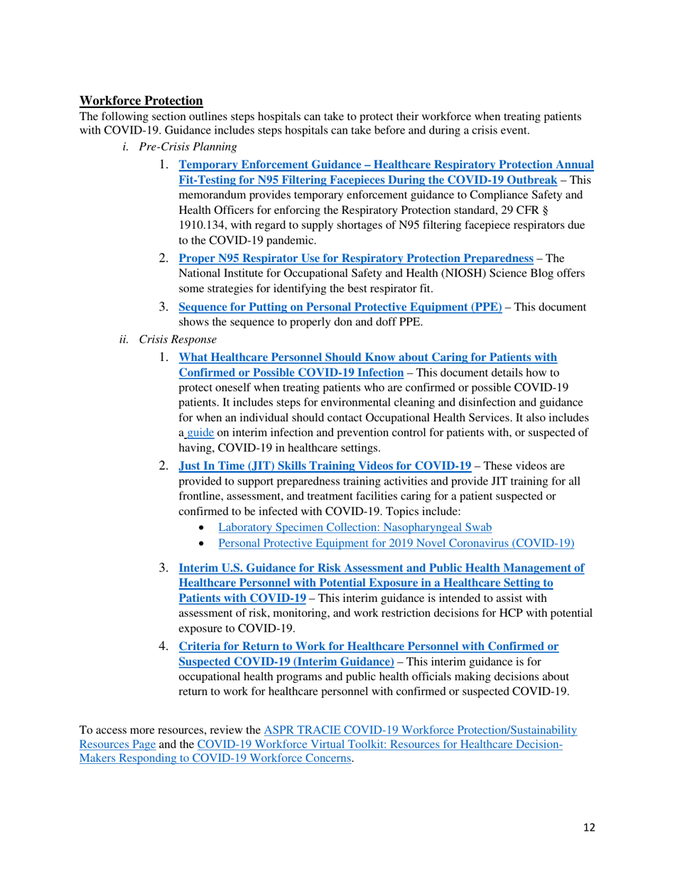 Covid-19 Hospital Resource Compilation, Page 12