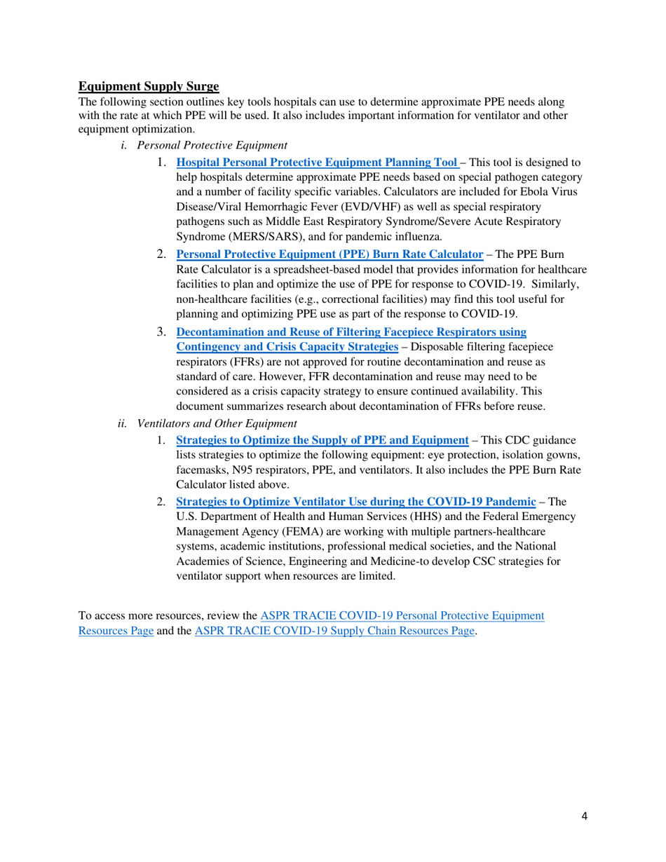 Covid-19 Hospital Resource Compilation, Page 4