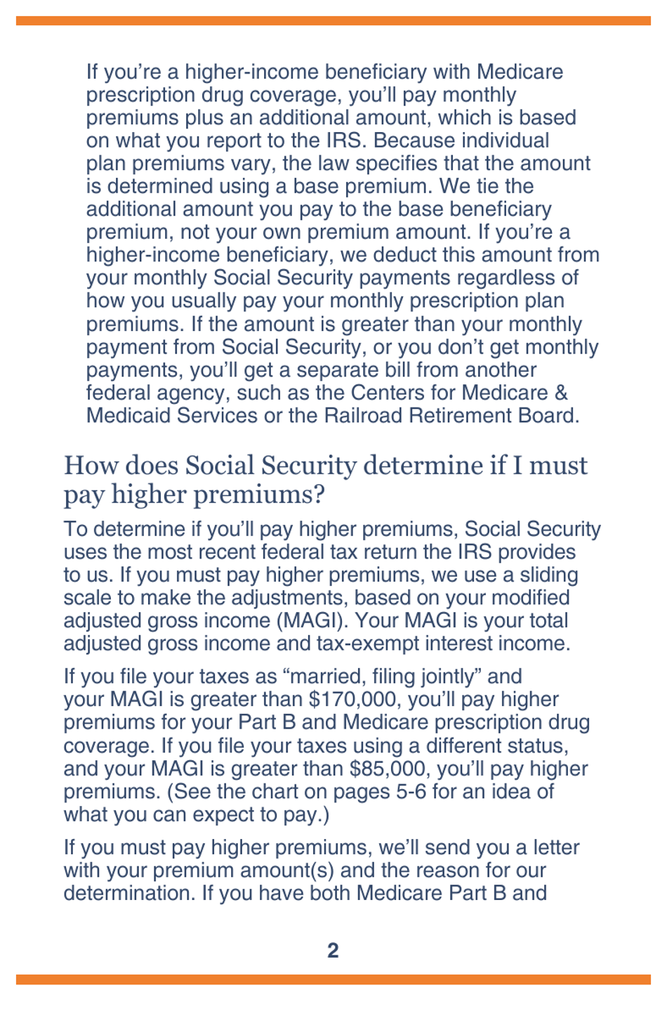 Medicare Premiums: Rules for Higher-Income Beneficiaries, Page 6