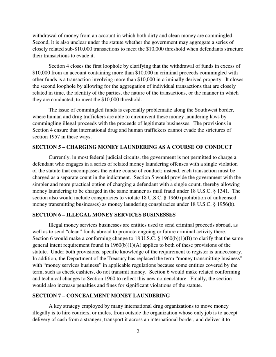 Combating Money Laundering, Terrorist Financing, and Counterfeiting Act - Senators Chuck Grassley and Dianne Feinstein - Iowa, Page 2