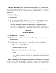 &quot;Buy-Sell Agreement Template&quot;, Page 2