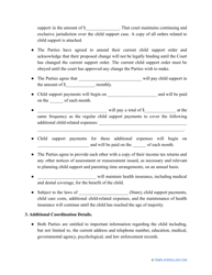Child Custody Agreement for Unmarried Parents Template, Page 2