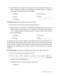 Divorce Settlement Agreement Template, Page 3