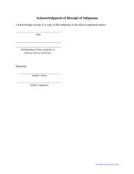 Notice and Acknowledgment of Receipt Template, Page 2