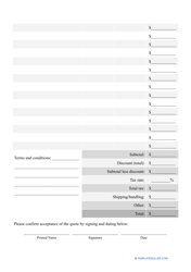 Service Quote Template, Page 2