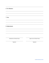 Corporate Meeting Minutes Template, Page 2