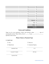 Itemized Invoice Template, Page 2
