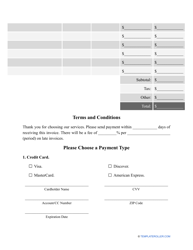 Legal Invoice Template, Page 2