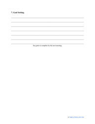 One on One Meeting Agenda Template, Page 4