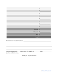 Recurring Invoice Template, Page 2