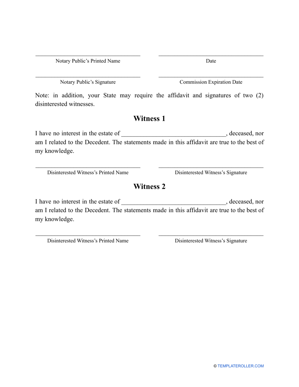Florida Small Estate Affidavit Form Fill Out Sign Online And Download Pdf Templateroller 1735